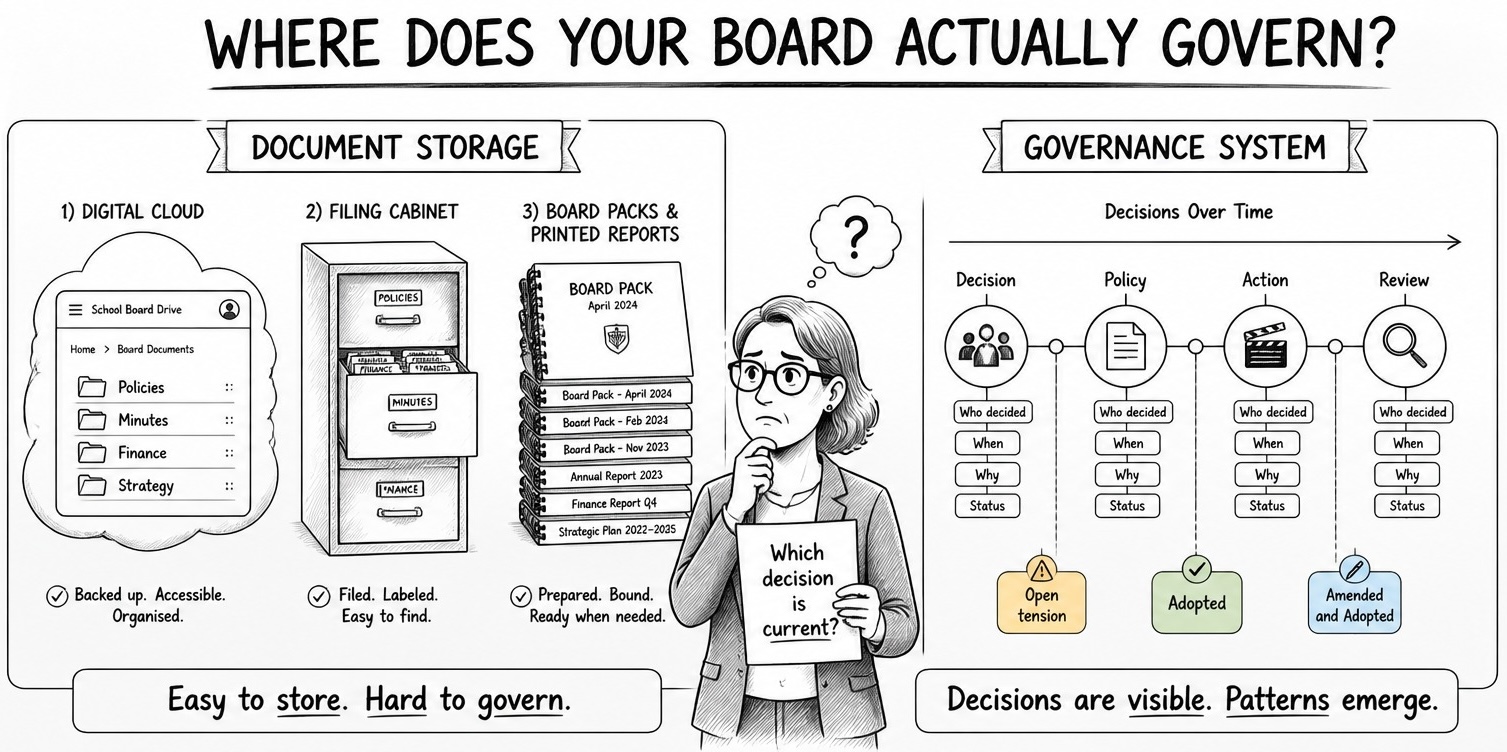 Document storage is not the same as governance - where does your board actually govern?